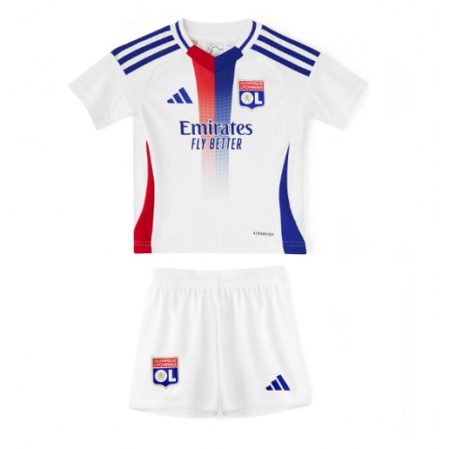 Dětský fotbalový dres Olympique Lyonnais 2024-25 Domácí Krátký Rukáv (+ trenýrky)